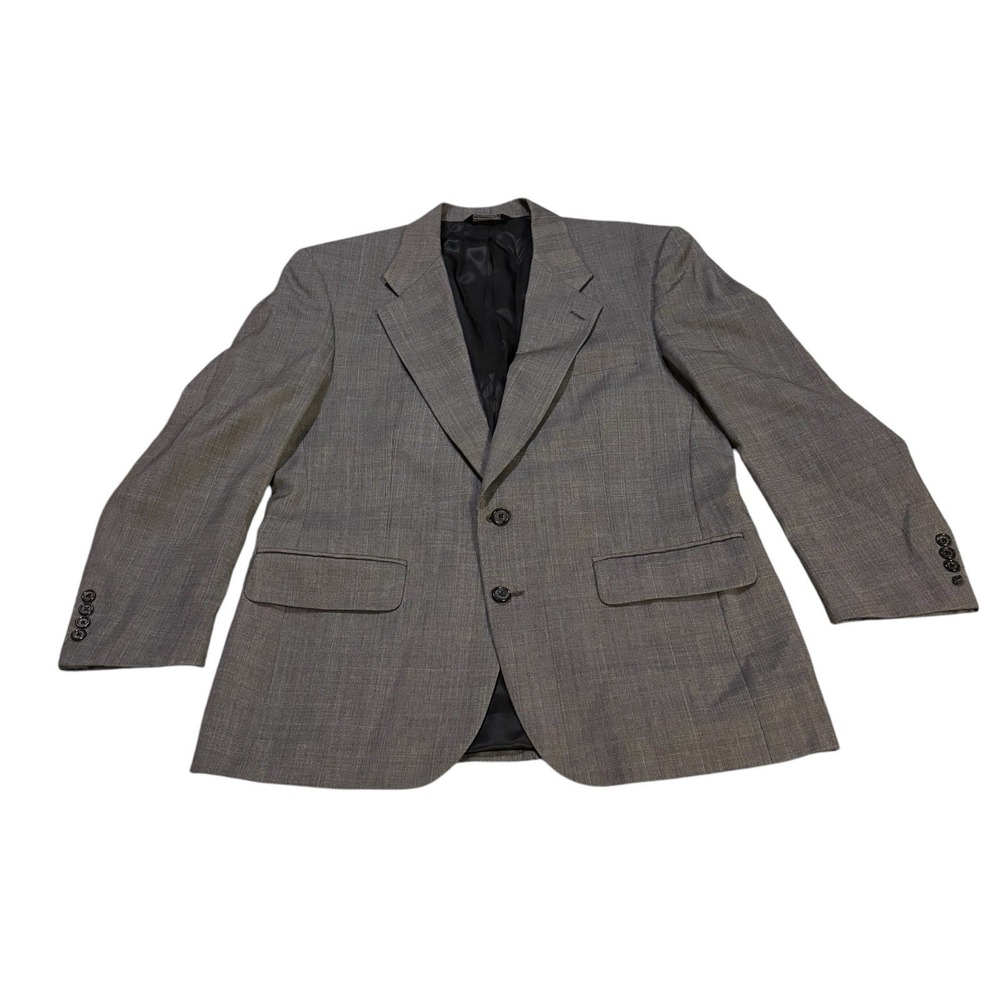 Burberrys' Gray Wool Sport‎ Coat Mens 43R Union Made In USA Vintage Luxury